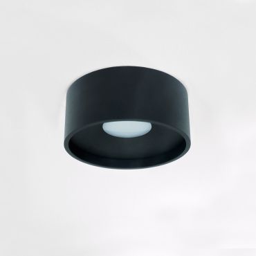 Artdelight Oran - plafonnier - Ø 12 x 5 cm - 10W LED dimmable inclus - IP54 - noir