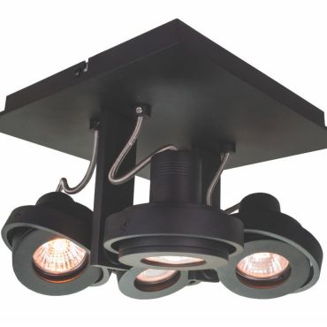 Artdelight Meist - spot en saillie 4L - 23 x 23 x 15 cm - noir