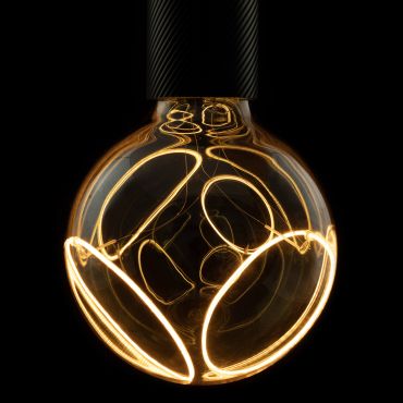 Ampoule LED Segula - Illusion Globe Two Crescent Cat &amp; Eye - Ø 12,5 x 18 cm - E27 - 8W dimmable - 1900K - fumé