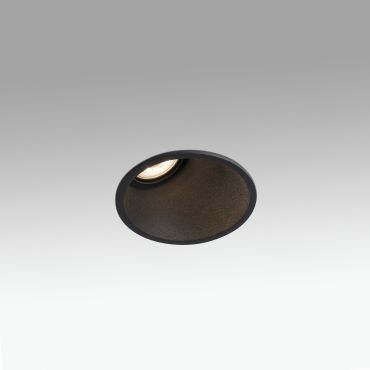 Faro Fresh Wall Washer - spot encastré - Ø 90 mm, Ø 83 mm encastrable - noir mat