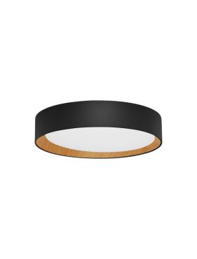 Nova Luce Stake - plafonnier - Ø 35 x 7 cm - 30W LED dimmable inclus - noir sable