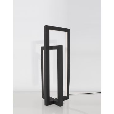 Nova Luce Zesiro - lampe à poser - 17 x 17 x 42 cm - 12W LED dimmable inclus - noir