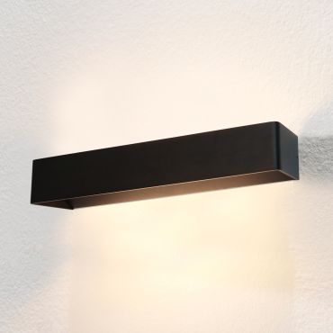 Artdelight Mainz XL - applique murale - 50 x 10 x 7 cm - 2 x 6,3W LED dimmable inclus - noir