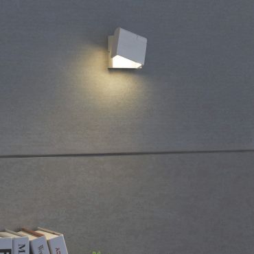 Artdelight Kapo - applique murale - 8 x 5,3 x 11 cm - 6W LED dimmable inclus - blanc