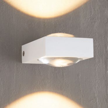 Artdelight Jena - applique murale - 9,5 x 7 x 3,5 cm - 2 x 3W LED dimmable inclus - blanc