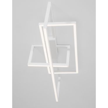 Nova Luce Edgar - plafonnier - 91 x 26 x 36 cm - 35W LED dimmable inclus - blanc sable