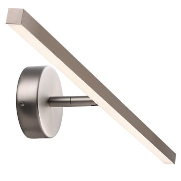 Nordlux Ip S13 60 - lampe murale - 60,3 x 9 x 11,8 cm - 7,2W LED inclus - IP44 - acier brossé