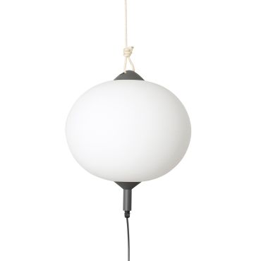 Faro Saigon - lampe portable avec prise - Ø 45 x 45 cm - IP65 - blanc mat