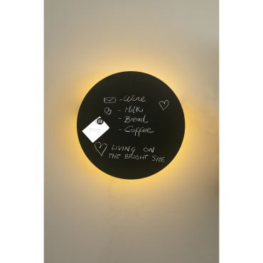 Faro Board - applique murale - Ø 45 x 3 cm - 12W LED inclus - noir mat