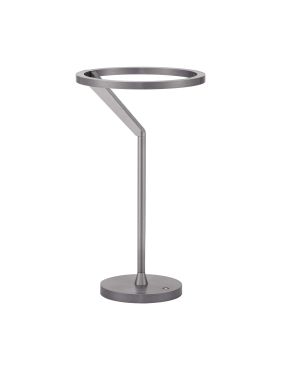 Nova Luce Tilia - lampe à poser - Ø 22 x 38 cm - 16W dimmable LED inclus - nickel brumeux