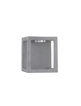 Nova Luce Bev - applique murale extérieure - 17 x 20 x 17 cm - 5W LED inclus - IP65 - gris