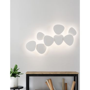 Nova Luce Cronus - applique murale - 20,5 x 11 x 22 cm - 12W LED inclus - blanc