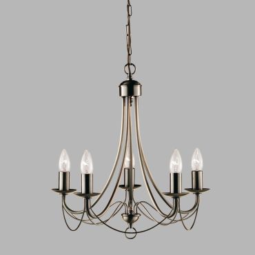 Searchlight Maypole - lustre - Ø 46 x 100 cm - laiton antique