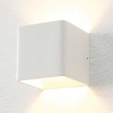 Artdelight Fulda - applique murale - 10 x 10 x 10 cm - 6W LED dimmable inclus - dim to warm - white
