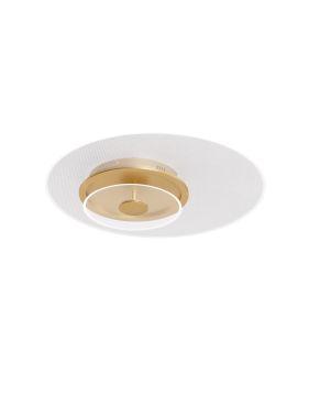 Nova Luce Copo - plafonnier - Ø 60 x 9,6 cm - 35W dimmable LED inclus - laiton doré