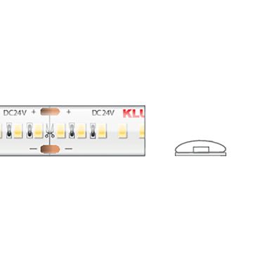 KLUS Bande LED - largeur 1cm, longueur 500cm - 24Vdc - dimmable - 9,6W LED par mètre - 240 LED par mètre - IP65