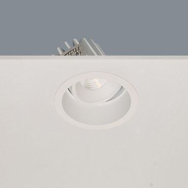Artdelight Ribs - spot encastré - Ø 90 mm, Ø 83 mm encastré - 10W LED dimmable inclus - IP44 - blanc