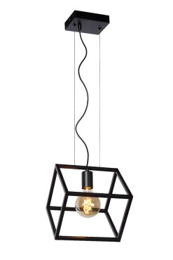 Lucide Fabian - lampe suspendue - 25 x 28 x 161 cm - noir
