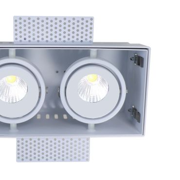 Artdelight Trofa - spot encastré 2L - 195 x 95 mm, 197 x 97 mm taille d'encastrement - blanc