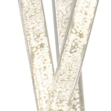 Searchlight Bubbles - lampe à poser - Ø 16 x 43 cm - 6W LED inclus - chrome et transparent