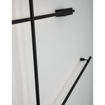 Nova Luce Gropius - applique murale - 90 x 9 x 3,5 cm - 15W LED inclus - noir sable