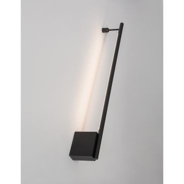 Nova Luce Gropius - applique murale - 60 x 9 x 3,5 cm - 15W LED inclus - noir sable