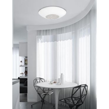 Nova Luce Era - plafonnier - Ø 40 x 9 cm - blanc