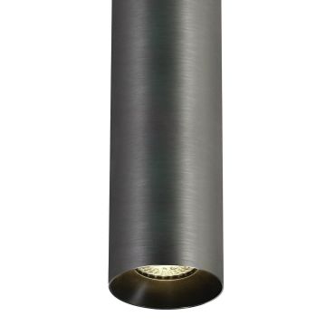 ONE Light Cylinder - lampe suspendue - Ø 7,5 x 240 cm - gris métal