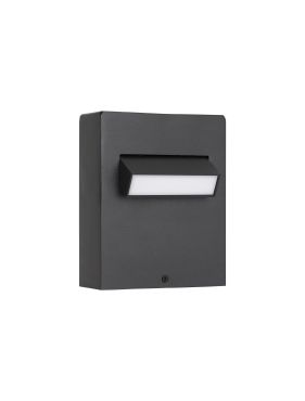 Nova Luce Zelda - lampe de jardin - 12 x 15 x 7,2 cm - 6W LED inclus - IP65 - noir sablé