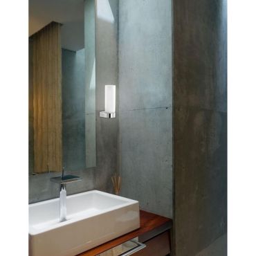 Nova Luce Polo - applique murale - 7,5 x 5 x 21,5 cm - IP44 - chrome