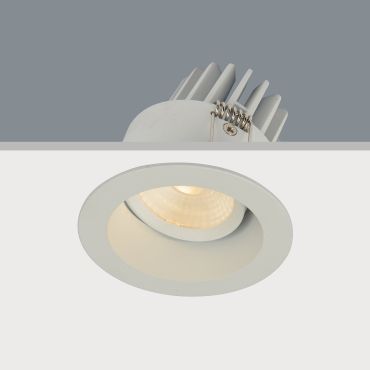 Artdelight Venice 2408 - spot encastré - Ø 80 mm, Ø 68 mm encastré - 8W LED dimmable inclus - IP44 - blanc