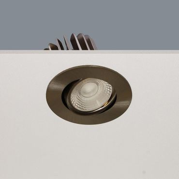 Artdelight Venice 2208 - spot à encastrer - Ø 80 mm, Ø 68 mm à encastrer - 8W LED dimmable inclus - IP44 - acier mat