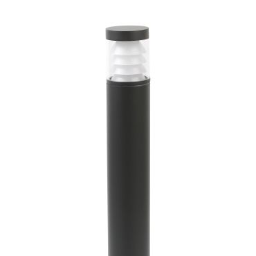 Faro Plim - lampe de jardin - Ø 9 x 65 cm - 10W LED inclus - IP65 - gris foncé avec verre transparent
