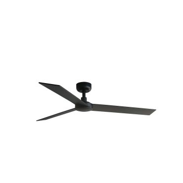 Faro Rudder L - ventilateur de plafond - Ø 132 cm - noir mat et noyer